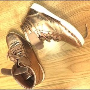 Rose Gold High Top DKNY Sneakers